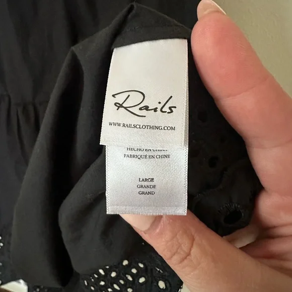 Rails Rhea eyelet skirt size large black - Picture 8 of 8